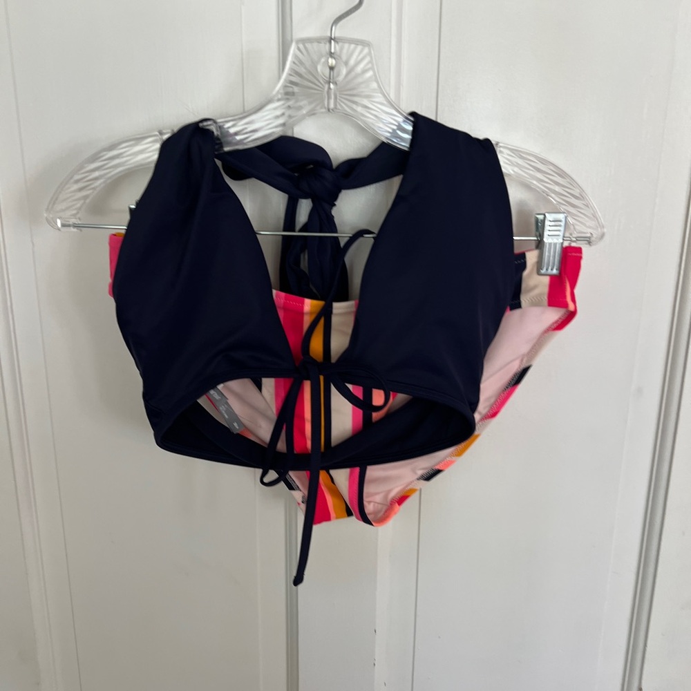 Colorful Bikini Top with Tie Back